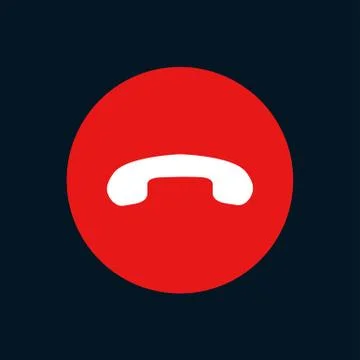 Vector modern phone icon in red circle Illustrazione stock
