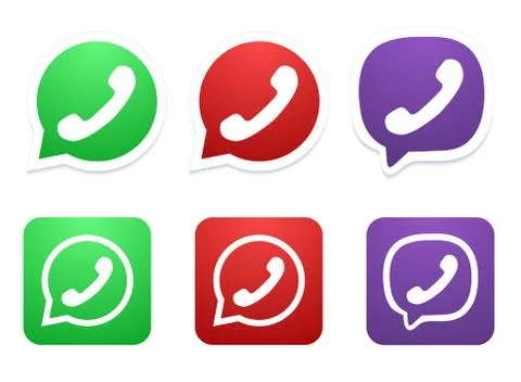 Vector modern phone icon set Illustrazione stock