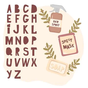 Vector of modern playful font and alphabet Illustrazione stock