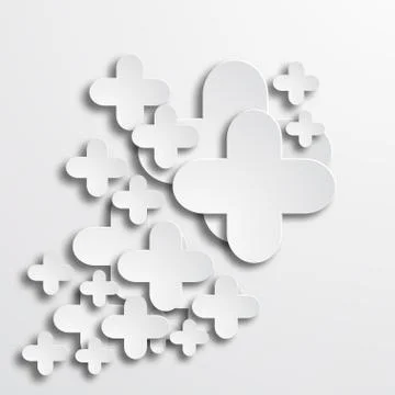 Vector modern plus or cross background template. Stock Illustration