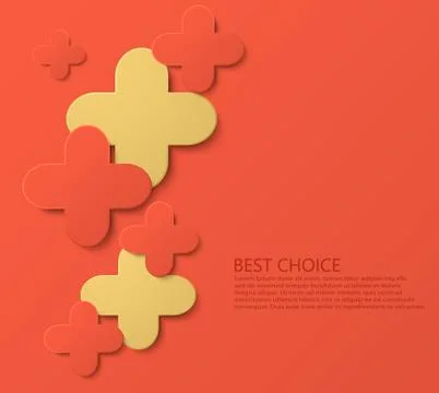 Vector modern plus or cross template background Stock Illustration