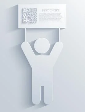 Vector modern qr code background イラスト素材