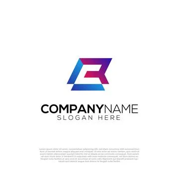 Vector modern R C or R and C logo template Stock Illustration
