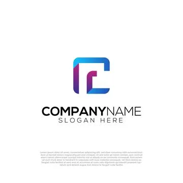 Vector modern R C or R and C letter logo template Stock Illustration