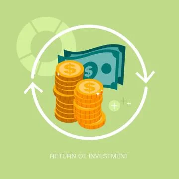Vector modern return of investment concept illustration Stock Illustration