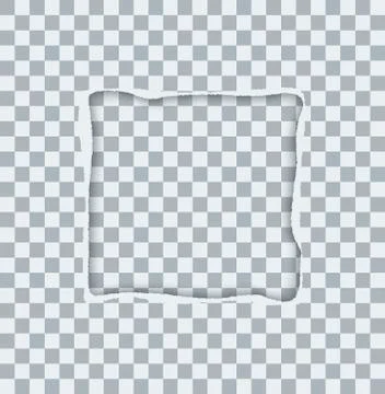 Vector modern ripped torn paper on transparent background Stock Illustration