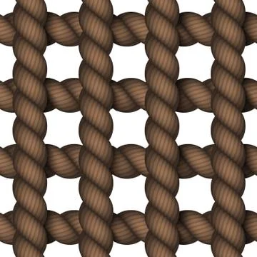 Vector modern rope on white background. Stock Illustration