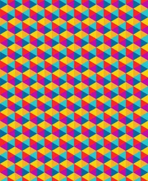 Vector modern seamless colorful geometry triangle pattern Illustrazione stock