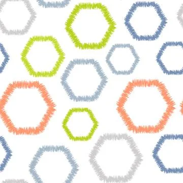 Vector modern seamless colorful geometry hex pattern Stockillustratie