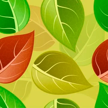 Vector modern seamless colorful leaf pattern background Stockillustratie