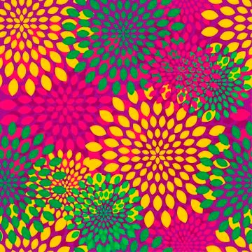 Vector modern seamless flowers pattern background Stock Illustration