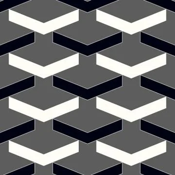 Vector modern seamless geometry pattern chevron, black and white abstract geo 스톡 일러스트