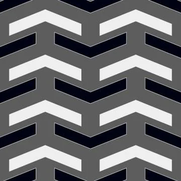 Vector modern seamless geometry pattern chevron, black and white abstract geo Illustrazione stock