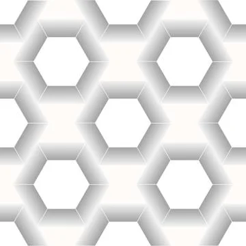 Vector modern seamless geometry pattern hexagon, black and white abstract geo Stock Illustration