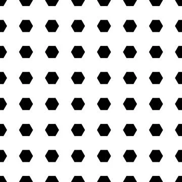 Vector modern seamless geometry pattern hexagon, black and white abstract geo イラスト素材