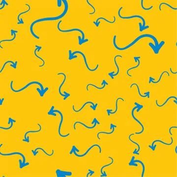 Vector modern seamless pattern Blue Arrows. Textile print, texture, trendy fa Stockillustratie