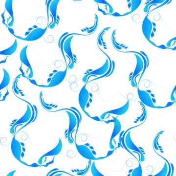 Vector modern seamless pattern blue and white Stock-Illustration