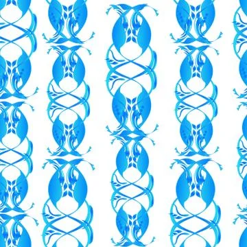 Vector modern seamless pattern blue and white Stock Illustration