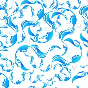 Vector modern seamless pattern blue and white Stock Illustration