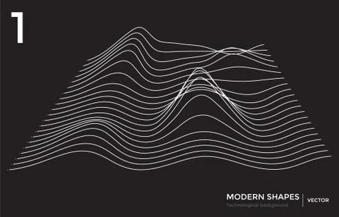 Vector modern shape technological background イラスト素材