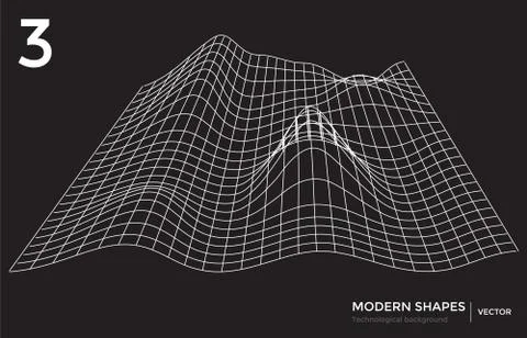 Vector modern shape technological background イラスト素材