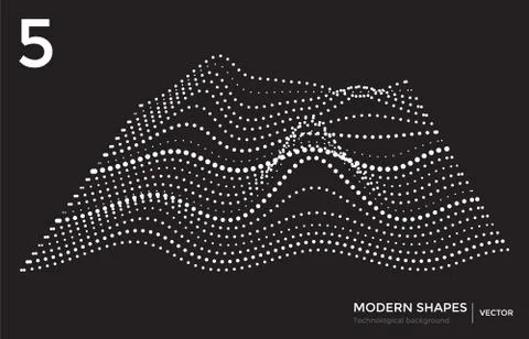 Vector modern shape technological background Stockillustratie