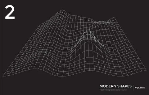 Vector modern shape technological background イラスト素材