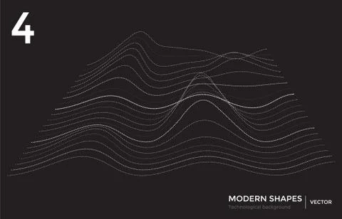 Vector modern shape technological background Stockillustratie
