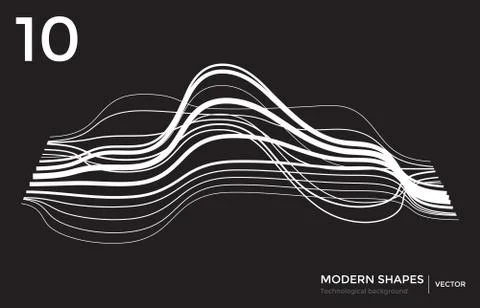 Vector modern shape technological background Stockillustratie