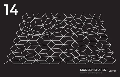 Vector modern shape technological background Stockillustratie