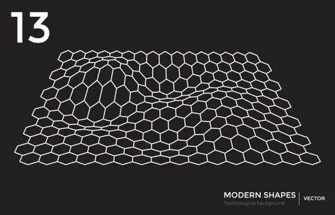 Vector modern shape technological background Stock Illustration