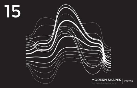 Vector modern shape technological background イラスト素材