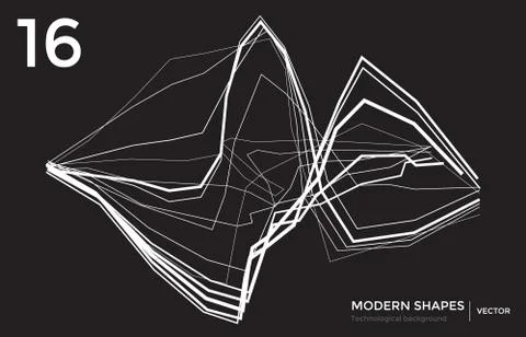 Vector modern shape technological background 库存插图