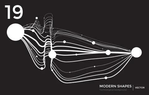 Vector modern shape technological background イラスト素材