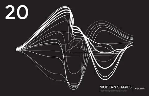 Vector modern shape technological background イラスト素材