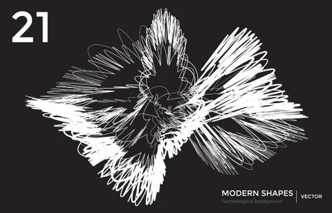 Vector modern shape technological background 库存插图