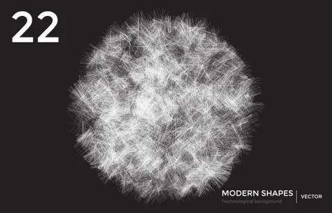 Vector modern shape technological background 库存插图