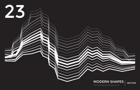 Vector modern shape technological background Stockillustratie