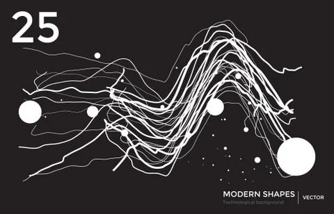 Vector modern shape technological background Stockillustratie