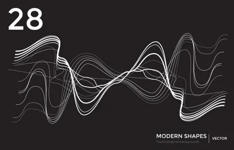 Vector modern shape technological background Stockillustratie