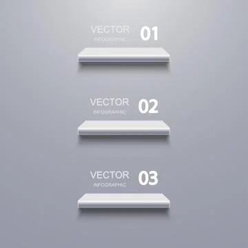 Vector modern shelf infographic background. Stock Illustration