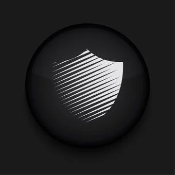 Vector modern shield black circle icon イラスト素材