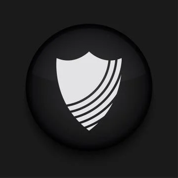 Vector modern shield black circle icon イラスト素材
