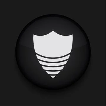 Vector modern shield black circle icon イラスト素材