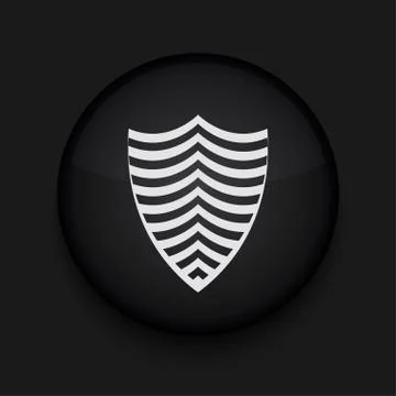 Vector modern shield black circle icon イラスト素材