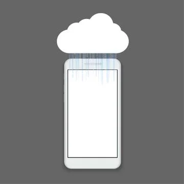 Vector modern smartphone with binary code background Stock Illustration