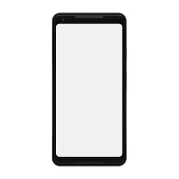 Vector Modern smartphone isolated. Mobile phone with blank screen. Cell phone Stock Illustration