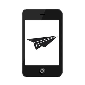 Vector modern smartphone isolated on white Stock Illustration