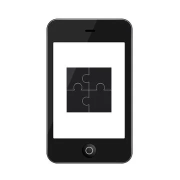 Vector modern smartphone isolated on white Stock Illustration
