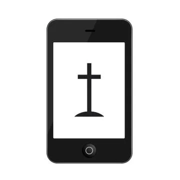 Vector modern smartphone isolated on white 스톡 일러스트